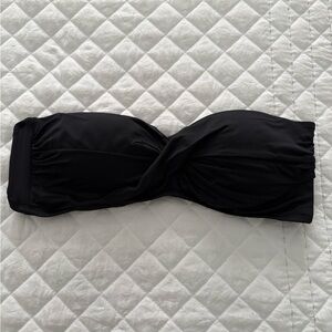 Black Twist Swim Bandeau Top